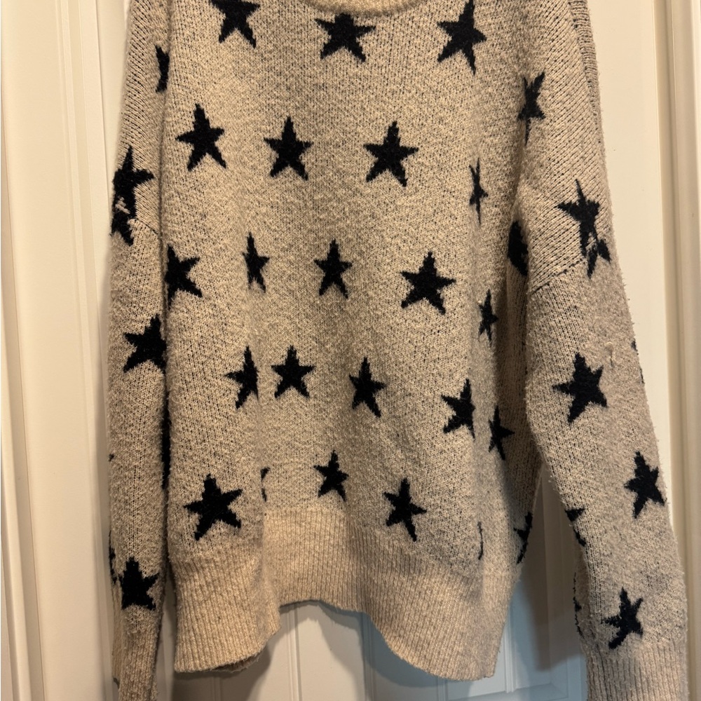 She + Sky Starry Night Sweater - Cream and Black